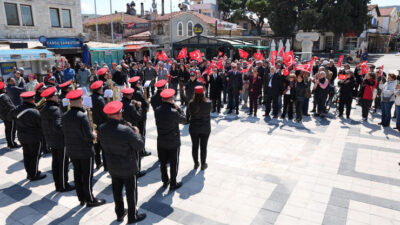 Foça’da, Ulu Önder Gazi Mustafa Kemal Atatürk’ün kente gelişinin 92.