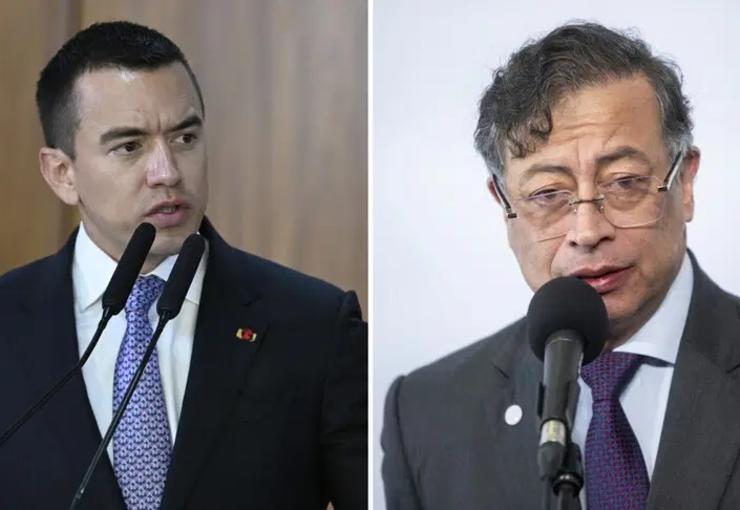 Ekvador Devlet Başkanı Daniel Noboa, Kolombiya Cumhurbaşkanı Gustavo Petro’yu, Kolombiyalı