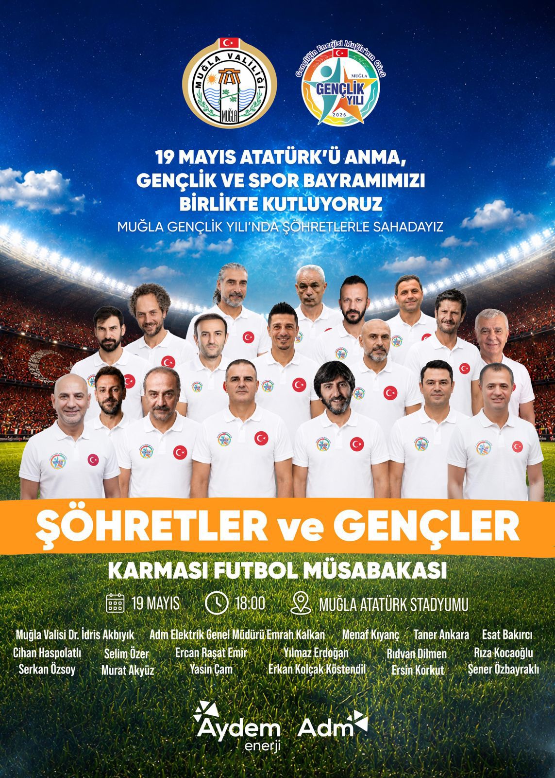 2026 Muğla Gençlik Yılı kapsamında, 19 Mayıs Atatürk’ü Anma, Gençlik
