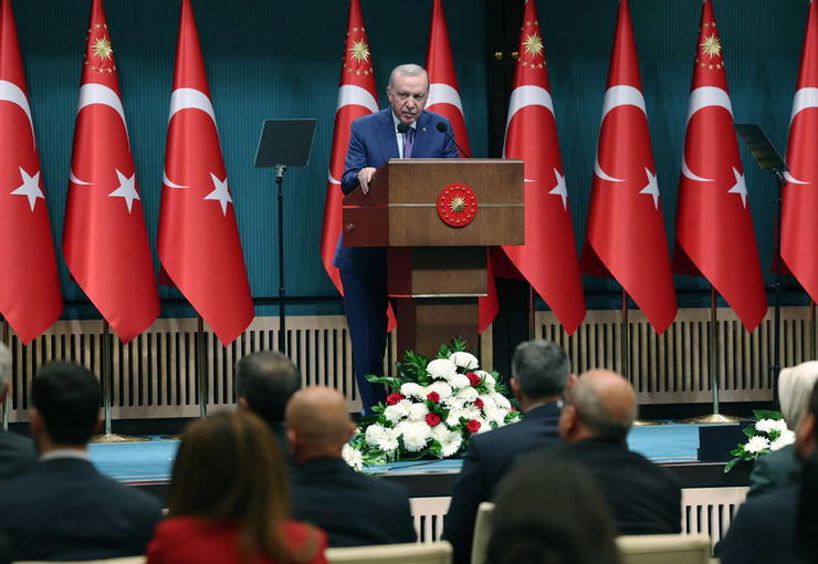Cumhurbaşkanlığı Kabinesi bugün, AKP Genel Başkanı ve Cumhurbaşkanı Tayyip Erdoğan