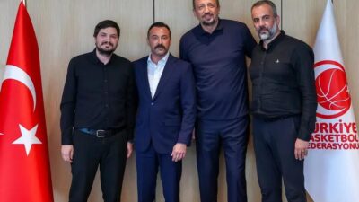 Galatasaray MCT Technic yöneticileri, Türkiye Basketbol Federasyonu (TBF) Başkanı Hidayet