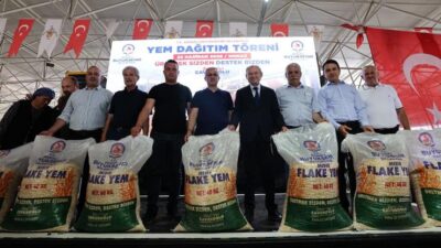 Denizli Büyükşehir Belediyesi, hayvancılıkla uğraşan üreticilere yönelik yem desteği programını