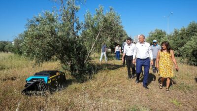Gaziemir Belediyesi, park, yeşil alan ve boş arsalarda yürüttüğü ot