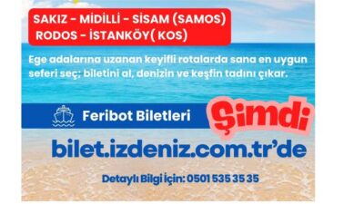 İzmir Büyükşehir Belediyesi iştiraki İZDENİZ, Sakız, Midilli, Sisam (Samos), İstanköy