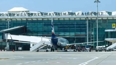 İzmir'de havalimanında elinde iki bıçak bulunan şüphelinin etkisiz hale getirilmesi