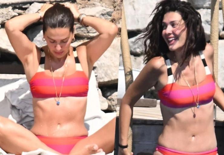 Bodrum’da tatil yapan Bergüzar Korel, konakladığı otelin iskelesinde görüntülendi.