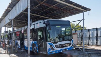 İzmir Büyükşehir Belediyesi ESHOT Genel Müdürlüğü, otobüs yıkama sularını geri