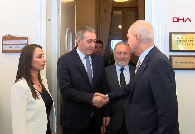 TBMM Başkanı Numan Kurtulmuş, DEM Parti Eş Genel Başkanları Tülay