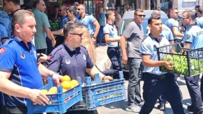 İzmir Büyükşehir Belediyesi, Bayraklı Belediyesi ve İlçe Emniyet Müdürlüğü ekipleri,