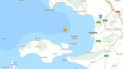 AFAD'ın verilerine göre, Ege Denizi'nde 3.5 büyüklüğünde bir deprem meydana