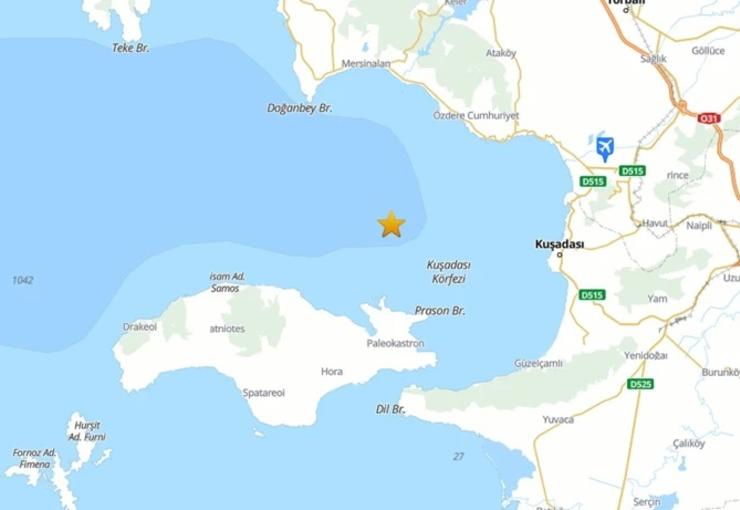 AFAD'ın verilerine göre, Ege Denizi'nde 3.5 büyüklüğünde bir deprem meydana