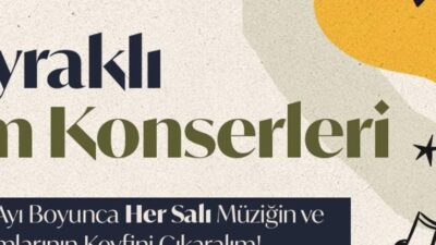 Bayraklı Belediyesi Orkestrası, ağustos ayı boyunca her salı günü Bayraklı