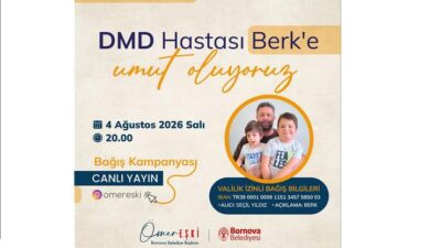 ornova Belediye Başkanı Ömer Eşki, DMD hastası Berk Yıldız için