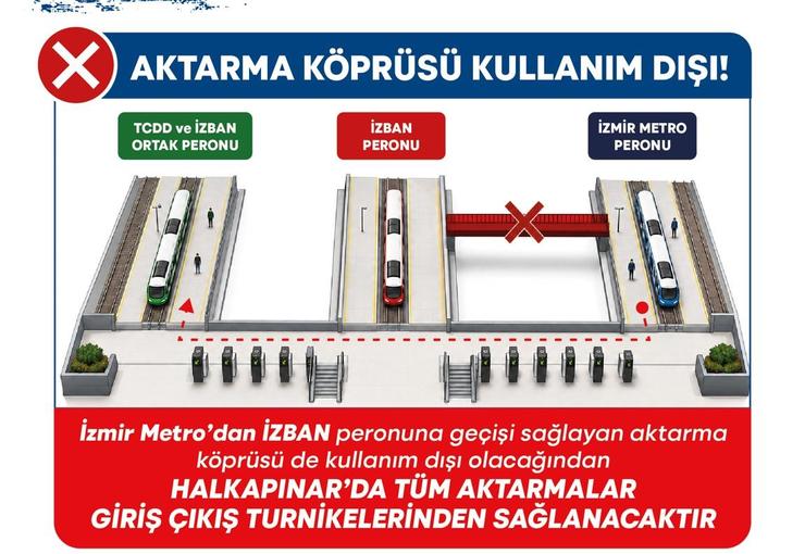 Mürselpaşa Karayolu Alt Geçidi çalışmaları kapsamında Halkapınar İstasyonu’nda 17 Ağustos’tan