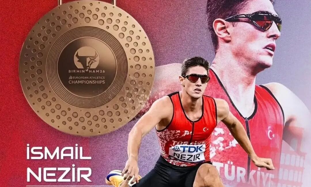 Milli atlet İsmail Nezir, Birmingham’da düzenlenen Avrupa Atletizm Şampiyonası’nda erkekler