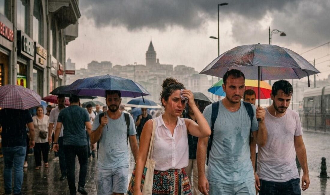 Yüksek sıcaklık ve nemin bunalttığı İstanbul'da bugün öğleden sonra gök