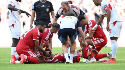 Jamal Musiala, Bayern Münih'in Heidenheim ile oynadığı hazırlık maçı esnasında