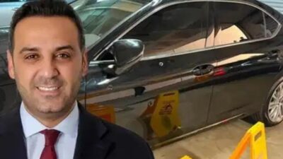 İzmir'in Çiğli ilçesi Belediye Başkanı Onur Emrah Yıldız'ın makam aracına