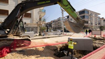 İzmir Büyükşehir Belediyesi’nin yürüttüğü Tire’deki altyapı ve üstyapı çalışmalarını kapsayan