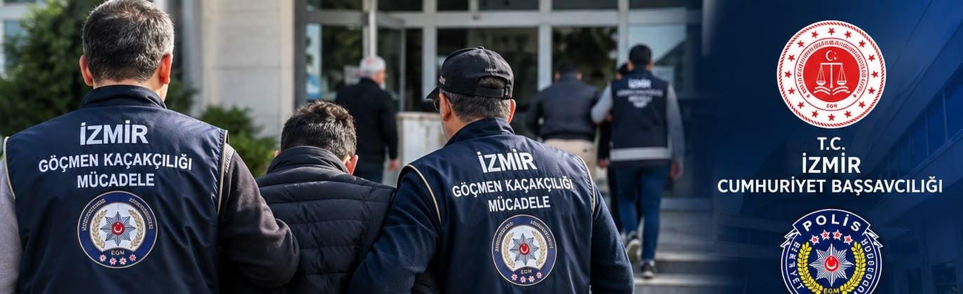 İzmir Cumhuriyet Başsavcılığı koordinasyonunda yürütülen soruşturma kapsamında, Suriye uyruklu kişilerin