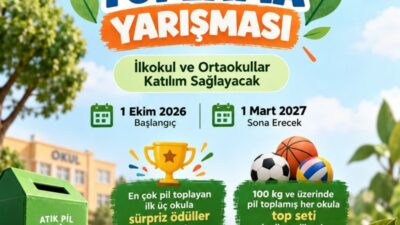 Menderes Belediyesi İlkokul ve ortaokullarda atık pil toplama yarışması düzenleyecek.