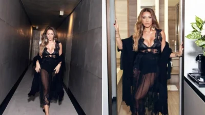 Milano Moda Haftası’na katılan Hadise, Dolce & Gabbana defilesinde tercih