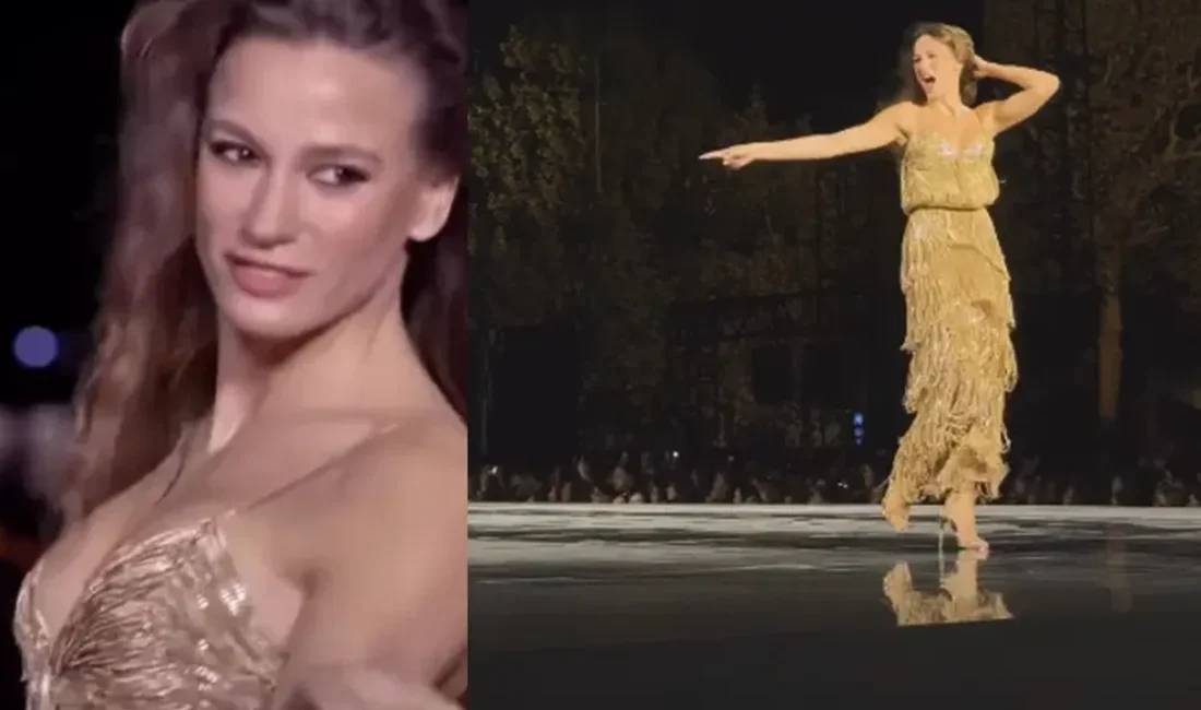 Ünlü oyuncu Serenay Sarıkaya, Paris Moda Haftası kapsamında düzenlenen Le