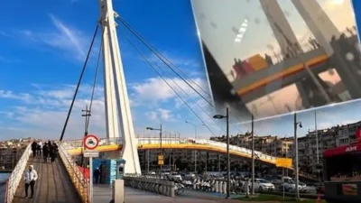 İzmir Konak’taki Göztepe Köprüsü’nde bir kişiyle ilgili ihbar üzerine polis