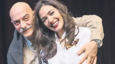 Ünlü oyuncu Özge Borak, 74 yaşındaki babası Selçuk Borak ile