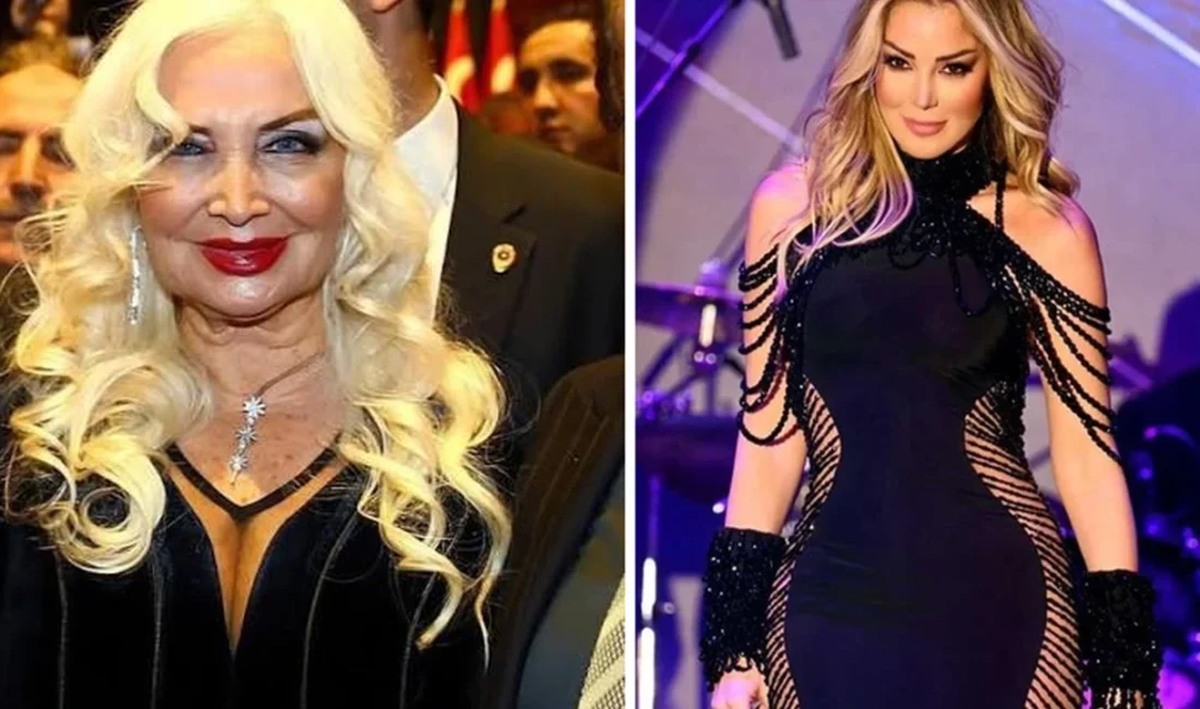 Şarkıcı Petek Dinçöz ile Sevim Emre, pazar buluşmasında birlikte objektif